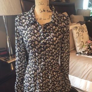 Cute floral shirt dress